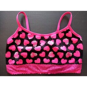 NWOT Torrid Hot Pink & Black Skeleton Heart Bralette Bra Size 3 or 22/24 Plus
